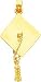 14K Gold 3D Graduation Cap Charm