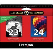 Lexmark 23 24 (18C1571) Return-Program Black Color Ink Cartridges, 2 Pack by Lexmark