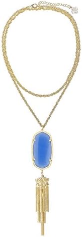 Kendra Scott Signature Rayne Tassel Pendant Necklace in Periwinkle &amp; Gold