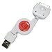 Apple iPhone 3G Retractable Sync & Charge USB Cable (White)