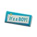 It's A Boy Chocolate Bar with Diaper Pin Design