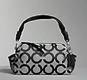AUTHENTIC COACH PARKER OP ART SHOULDER ZIP 13439 (BW/Black)