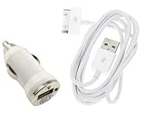 Oriongadgets Car Charger for Apple iPhone 4 (White)