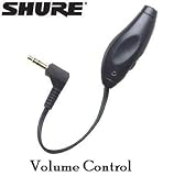Shure Dynamic Microspeaker II Sound Isolating Earphones (Black) with Volume Control, Airplane Adapter, 3 pairs of Shure Triple Flange Sleeves & 5 Pairs of Shure Reusable Foam Sleeves