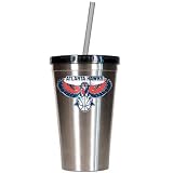 NBA 16-Ounce Stainless Steel Insulated Tumbler with Straw
