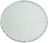 8 Inch Round Glass Mirror W/Scallop Edge