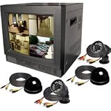 Security Labs SLM426C 14 Color Quad Observation Kit with 2 Weatherproof IR Bullet Cameras and 2 Color Dome Cameras