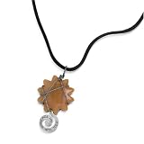 Aventurine Sun and Spiral Pendant