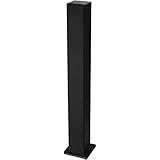 Sylvania SP263G Bluetooth FM Radio USB Charging Tower Speaker, Black