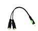 9-inch 3.5mm Mono Plug to Dual 3.5mm Mono Jack Splitter by Infrared Resources