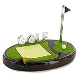 Golf Clock Note Pad And Pen Desk Set