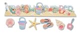 Boutique A Day At The Beach Title Waves Stickers: Beachcomber