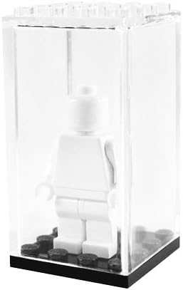 Minifigure Display Case with Black Base - 100% LEGO Compatible