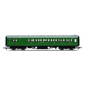 Hornby R4339C SR Maunsell 6 Compartment 3rd Class Brake Coach Rolling Stock (High Window)