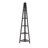Review Home Star  / 5-Shelf Corner Bookcase - Espresso