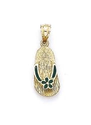 14k Flip-Flop Enamel Pendant - JewelryWeb