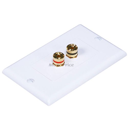High Quality Banana Binding Post Decora Style Wall Plate for 1 Speaker - Coup...