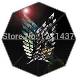 Custom Hot Sale Rain Sun Umbrella Attack on Titan Wing 3 Fold Umbrellas Good Gift For Birthday Friend,Rain Umbrella, Sun Umbrella,Travel Umbrella,Mini Umbrella