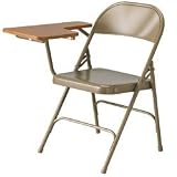 KI Tablet-Arm Folding Chairs - Gray with light gray tablet - Lot of 2