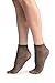 LissKiss Grey Patterned Mesh & Sheer Toes Socks Ankle High - Socks