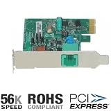 HiRO V.92 56K Internal Low Profile PCI Express x1 Data Fax Voice Modem (H50198)