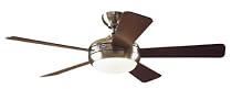 Hunter 21617 Palermo 52-Inch Energy Star Brushed-Nickel Ceiling Fan with 5 Maple/Cherry Blades