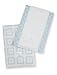 SwaddleDesigns Baby Burpie Set - Very Light Blue with Pastel Blue Mod Squares