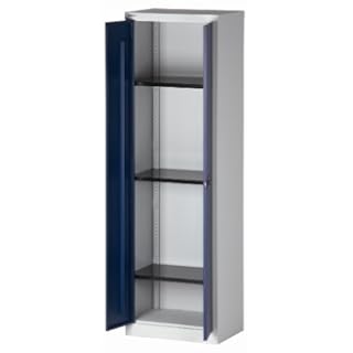 BISLEY Flügeltürschrank Aktenschrank Werkzeugschrank Stahlschrank Ordnerschrank Lichtgrau/Oxfordblau