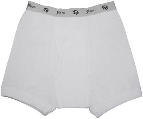 NAES Men's Classic Fit 2 Pack Boxer Briefs (extra large, white)