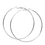 Beautiful 24k White Gold Layered GL Large 2" Hoop Earrings - Lifetime Warranty! Comes Gift Boxed (he2)