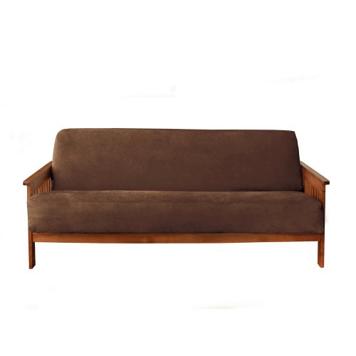 Soft Suede Futon Slipcover - Chocolate