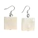 China Silk Fashion Dangle Earrings, Genuine Shell, Dyed