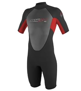 O'Neill Wetsuits Youth Reactor 2mm Spring Suit, Black/Red/Black, 8