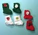 Christmas and Holiday Booties (Four preemie and newborn sizes)