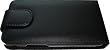 Negra Funda de Cuero para HTC One X - Flip Case Cover + 2 Protectores de Pantalla