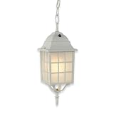 Royce Lighting RLC3342ES-40 Outdoor Convertible Lantern White with Frosted Globe