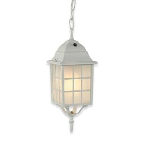 Royce Lighting RLC3342ES-40 Outdoor Convertible Lantern White with Frosted Globe by Royce Lighting