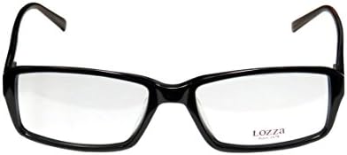 Lozza 1882 Mens/Womens Rx Ready Highest Quality Designer Full-rim Flexible Hinges Eyeglasses/Glasses (53-17-140, Black / Green / Multicolor)