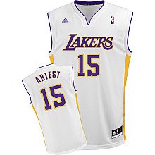 adidas Los Angeles Lakers Ron Artest Youth (Sizes 8-20) Revolution 30 Replica Alternate Jersey