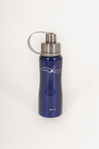 Pure Hydration Stainless Steel Insulated Water Bottle & Handle 17oz Blue