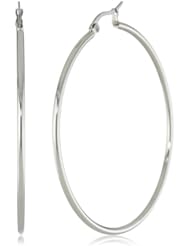 Stainless Steel Rounded Hoops Earrings (50mm Diameter)