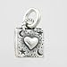 Jewelry : Little Sterling Silver Heart Charm with Stars & Moons, #9200