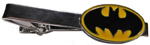 DC Comics BATMAN Logo Silvertone/Enamel TIE CLIP