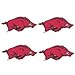 Fanatics NCAA Arkansas Razorbacks Temporary Tattoos (4PK, Red, Waterproof, Animal Print)