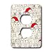 All Products : Lee Hiller Designs Holidays Christmas - White Cats in Santa Hats - Light Switch Covers - 2 plug outlet cover