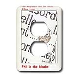 Londons Times Funny Panel Hollywood Cartoons - Phil Donahue In The Blanks - Light Switch Covers - 2 plug outlet cover