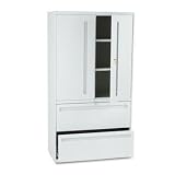 HON 785LSQ - 700 Series Lateral File w/Storage Cabinet, 36w x 19-1/4d, Light Gray