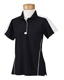 Chestnut Hill Women's Short Sleeve Piped Technical Performance Polo Golf Shirt CH355W