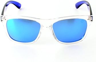 SAFARI Eyewear Adult Nico Wayfarer 55 17-143 Clear and Blue Metalic Blue