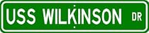 USS WILKINSON DL 5 Street Sign - Navy